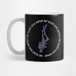 eat sleep dive repeat Mug